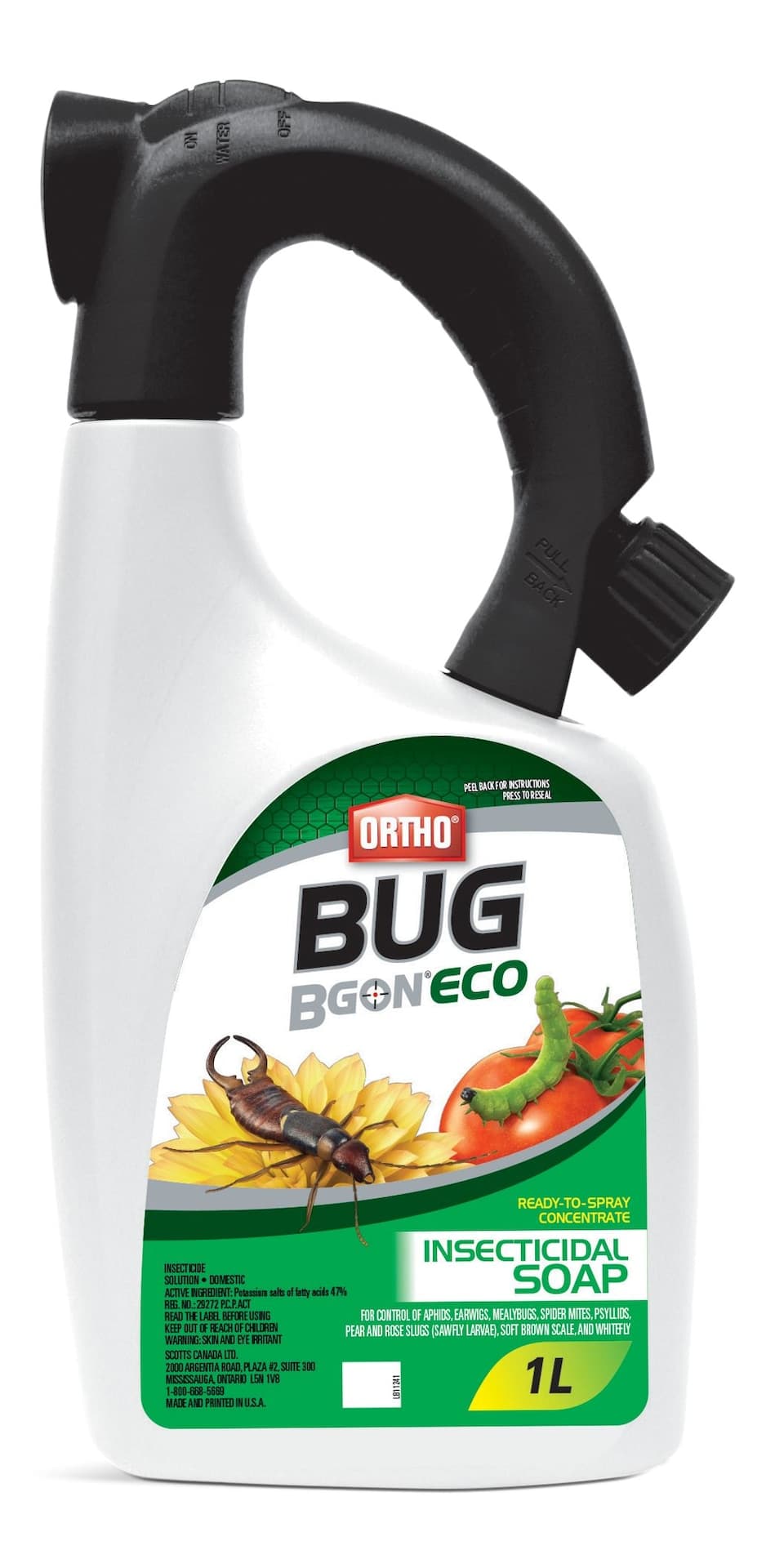 Ortho Bug B Gon® ECO Indoor/Outdoor Ready-to-Use Insecticidal Soap Concentrate, Spray, 1-L