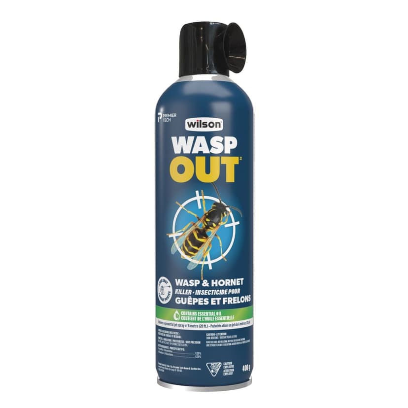 Wilson WaspOut Hornet & Wasp Killer Long Shot Insecticide Aerosol Spray, 400 g
