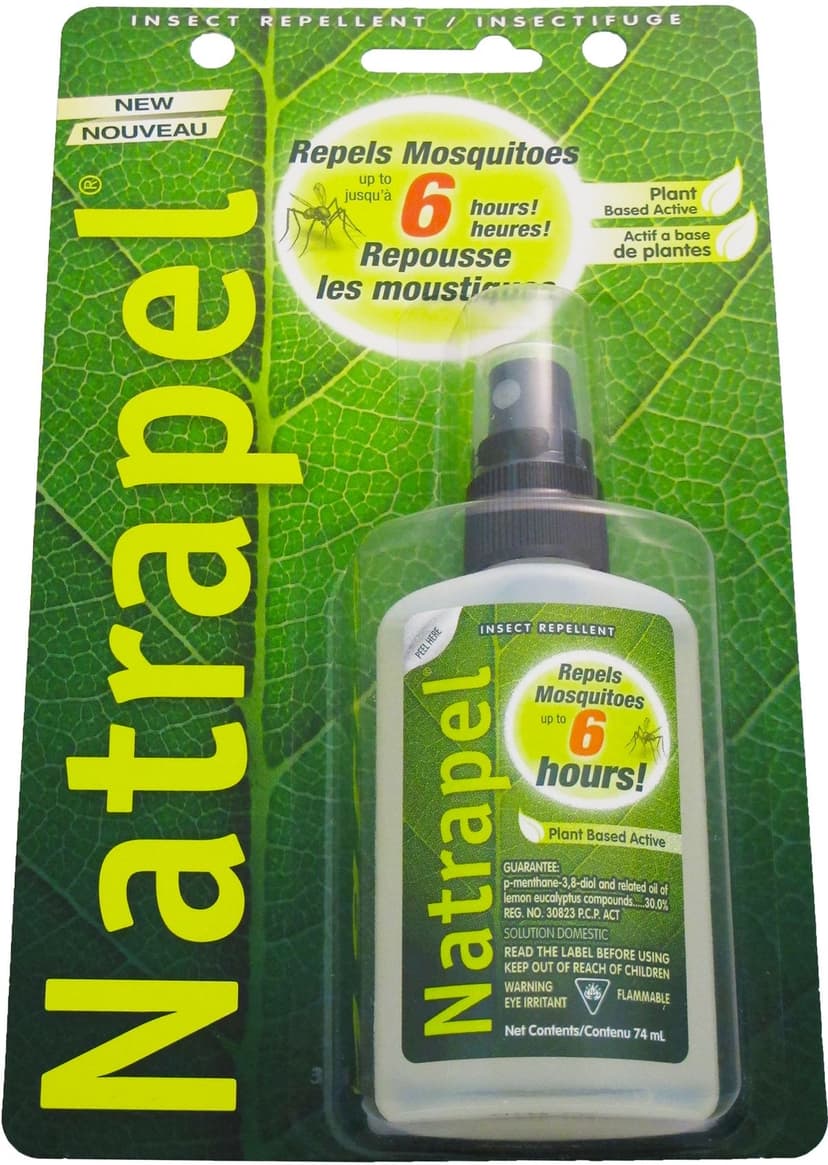 Natrapel 6-Hour DEET-Free Lemon-Eucalyptus Plant-Based Mosquito/Insect Repellent Spray, 74-mL