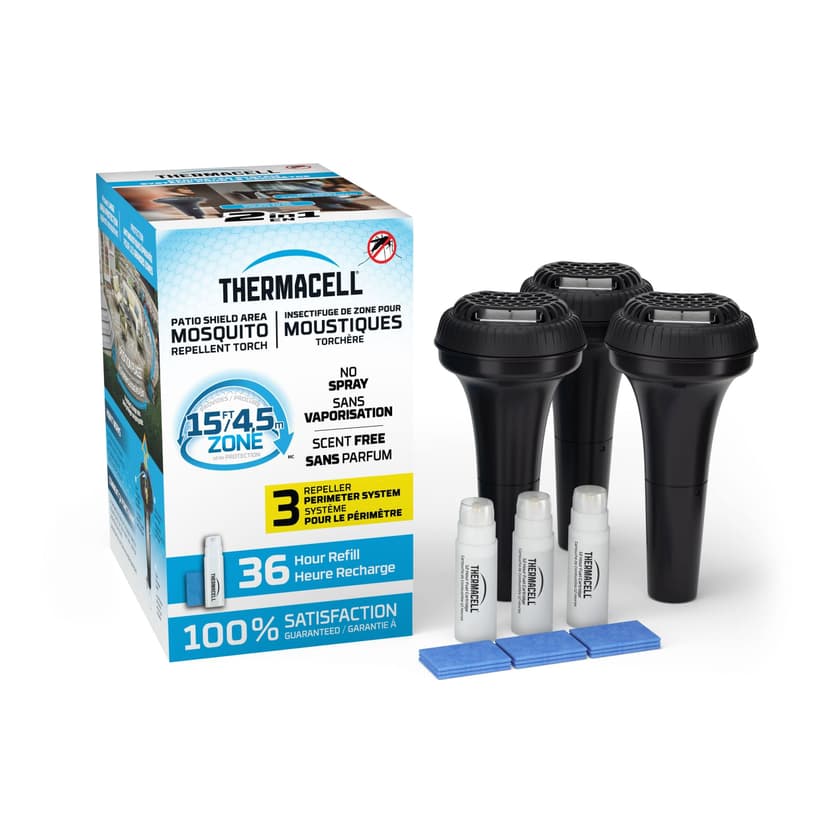Thermacell Fuel-ZoneGuard Perimeter Fuel Powered Mosquito Repeller with 36-Hr Refill