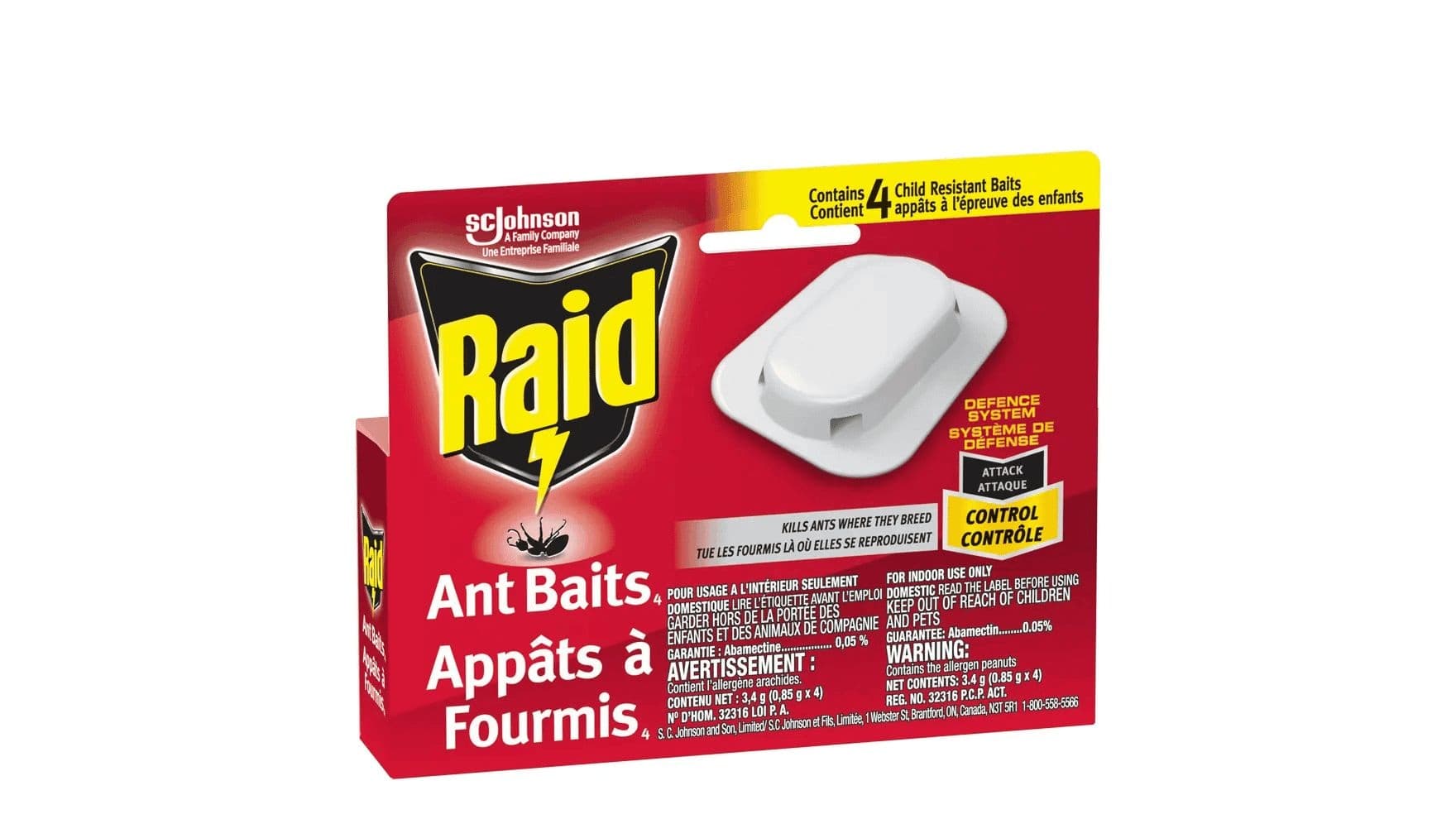 Raid Max Double Control Ant Baits Ant Killer, 4-pk