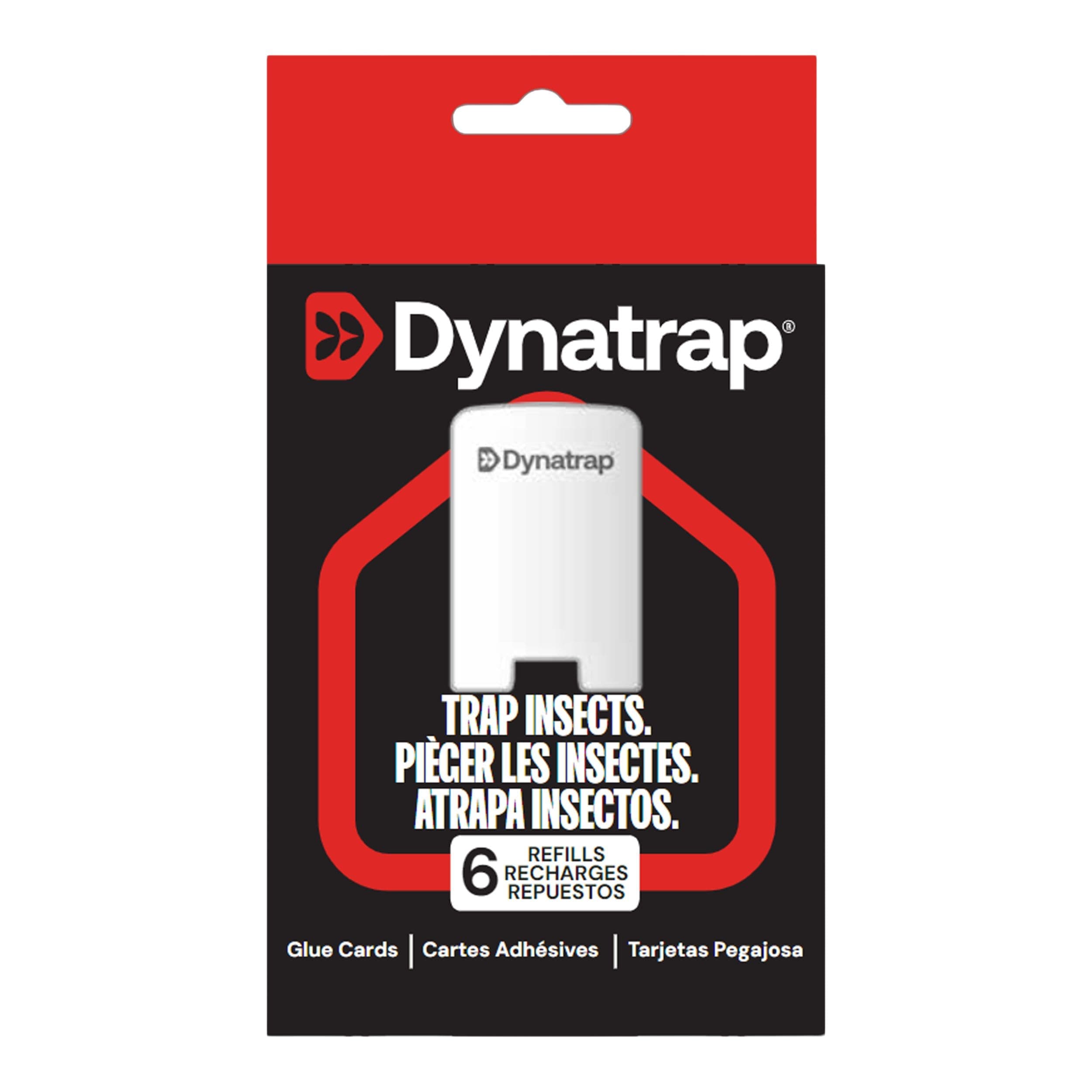 Dynatrap LED Outlet Flying Insect Trap Glue Card Refill, 6-pk