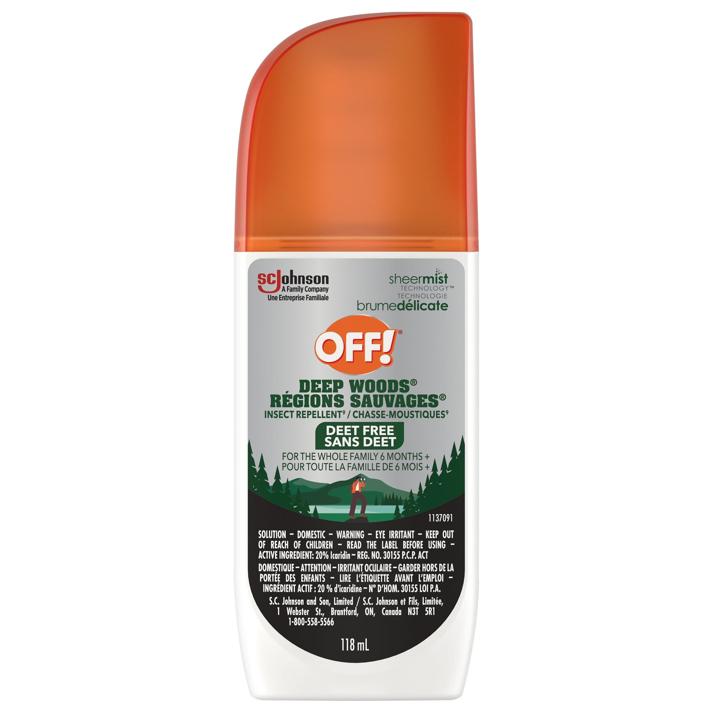 Off Deep Woods Deet Free Repellent, 118-ml