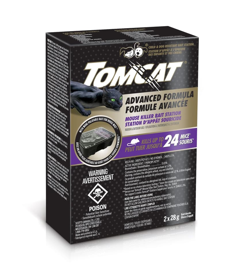 Tomcat Advanced Pre-baited Disposable Mouse Killer, 2-pc