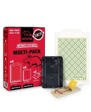 Catchmaster Mouse Value Set with Boards, Glue Traps, & Snap Traps, Non Toxic