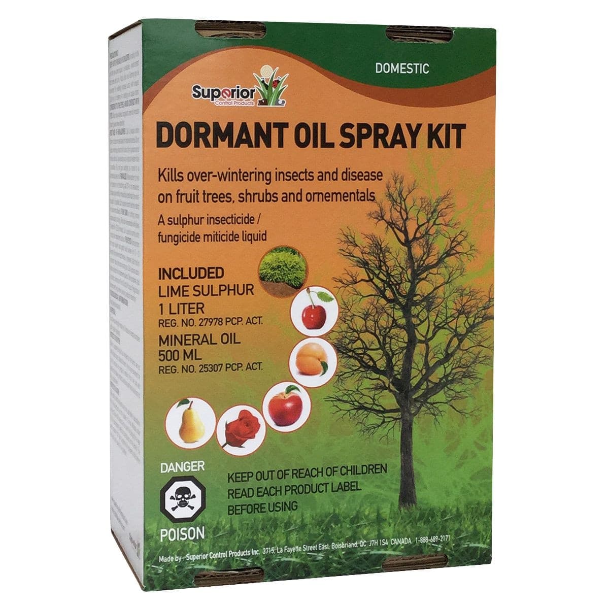 Green Earth Outdoor Dormant Oil & Sulphur Spray Kit, Insecticide, 500mL/1-L