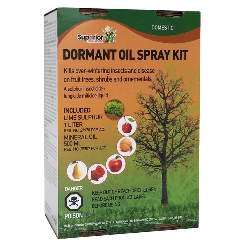 Green Earth Outdoor Dormant Oil & Sulphur Spray Kit, Insecticide, 500mL/1-L