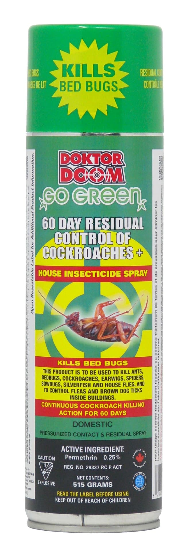 Doktor Doom Go Green House 60 Day Residual Cockroach Control, Insecticide Spray, 515-g