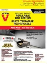 Victor® Fast-Kill® Refillable Mouse Bait Station with Refill Blocks