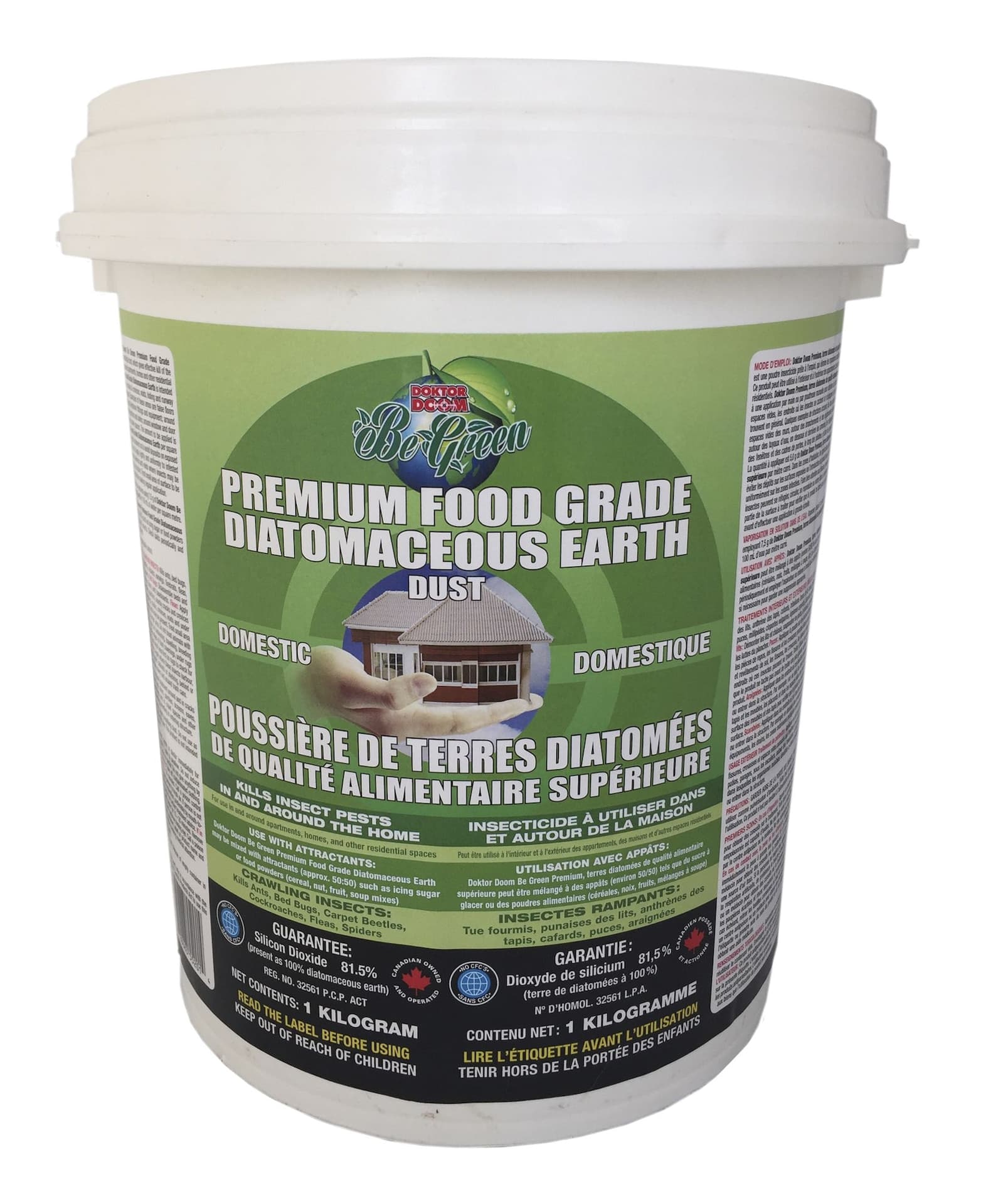 Doktor Doom Be Green Indoor/Outdoor Premium Food Grade with Diatomaceous Earth, 1-kg