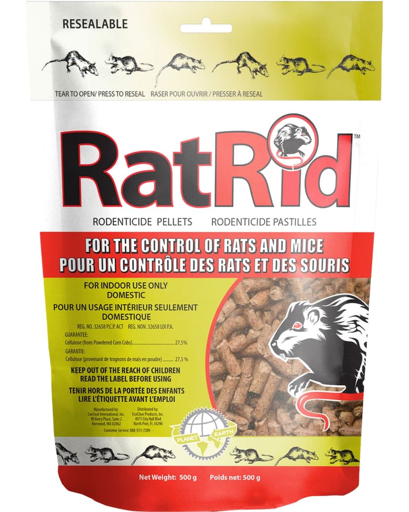 RatRid Rodenticide Pellets, 500-g