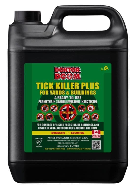 Doktor Doom Indoor/Outdoor Ready-to-Use Tick Killer Plus for Yards & Buildings, 3-L