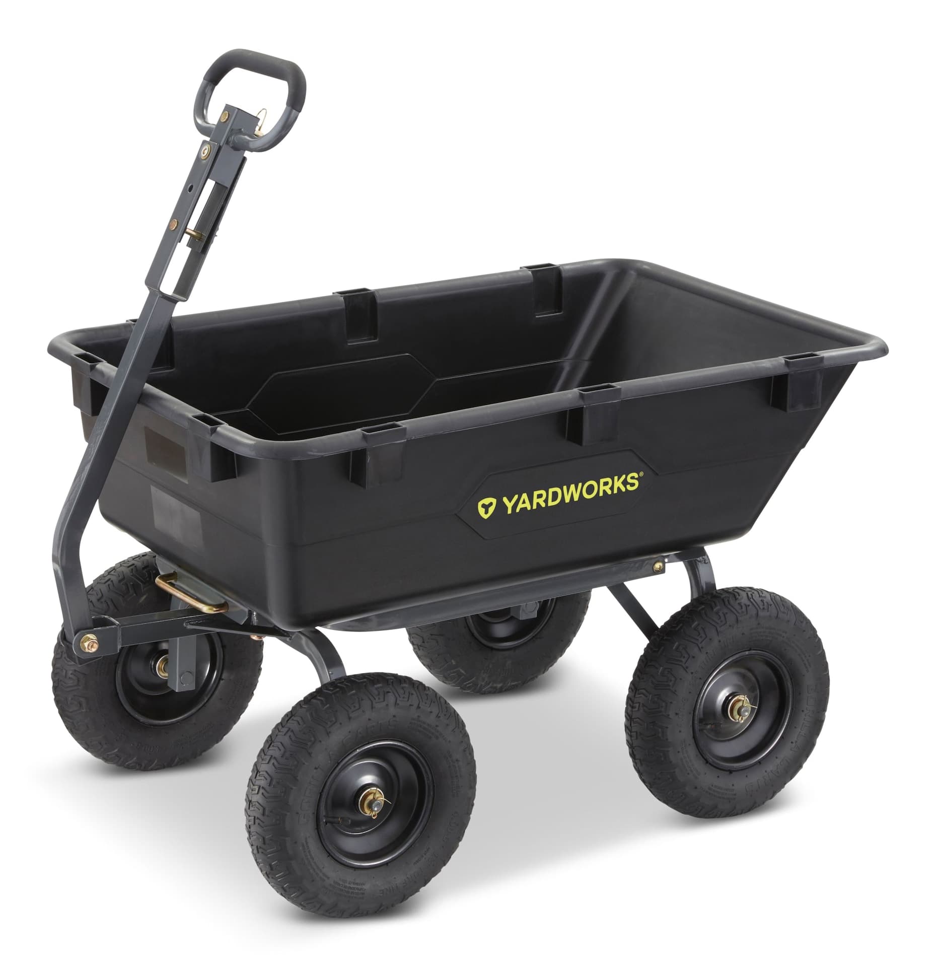 Yardworks Poly Tray 4-Wheel Garden/Yard Cart, 1200-lb
