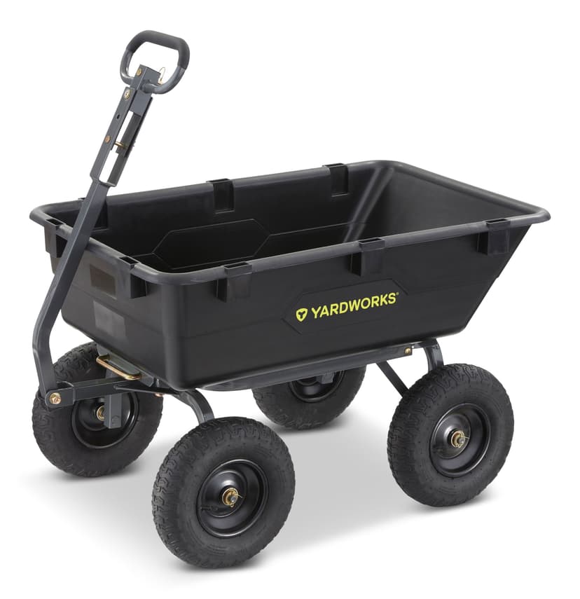 Yardworks Poly Tray 4-Wheel Garden/Yard Cart, 1200-lb