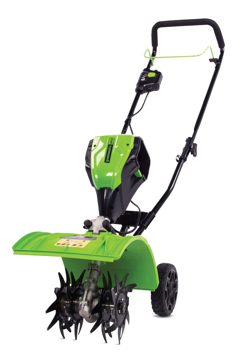 Greenworks 60V Cordless Brushless Tiller, 8-in with 2.5Ah Battery & Charger
