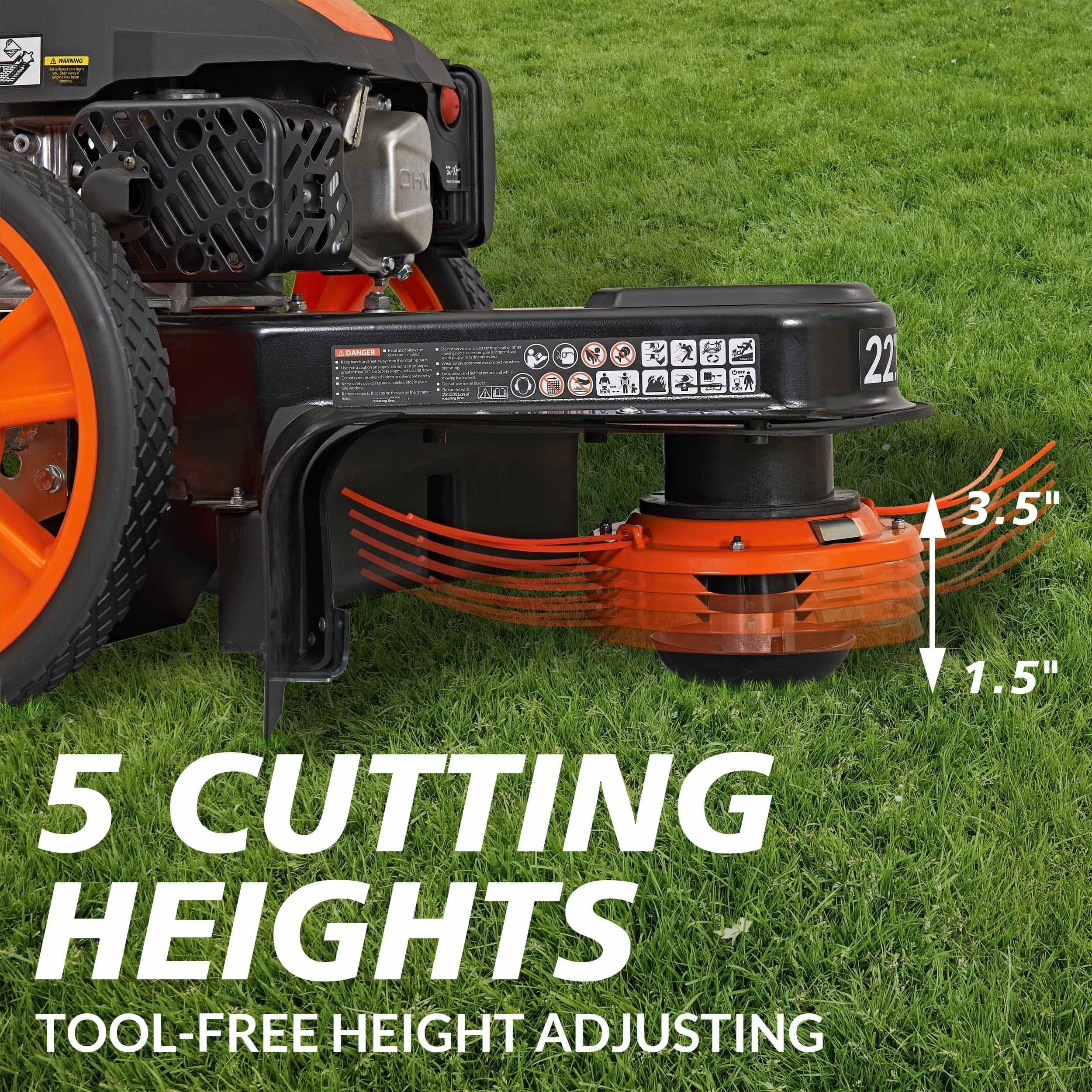 Yardmax 22 in. 170cc Gas Walk Behind String Trimmer Mower