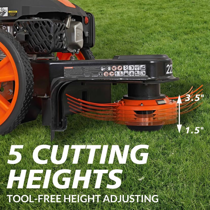 Yardmax 22 in. 170cc Gas Walk Behind String Trimmer Mower
