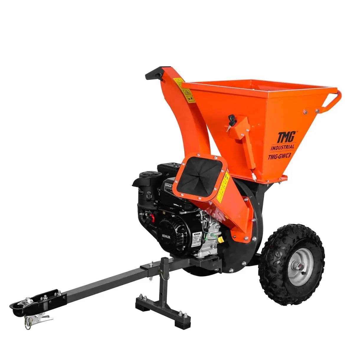 TMG Industrial 7-HP Kohler 3-in-1 Wood Chipper Shredder, 3-in