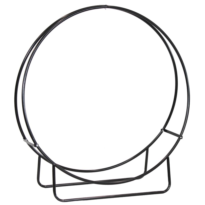 Sunnydaze Black Steel Firewood Log Hoop, 48-in