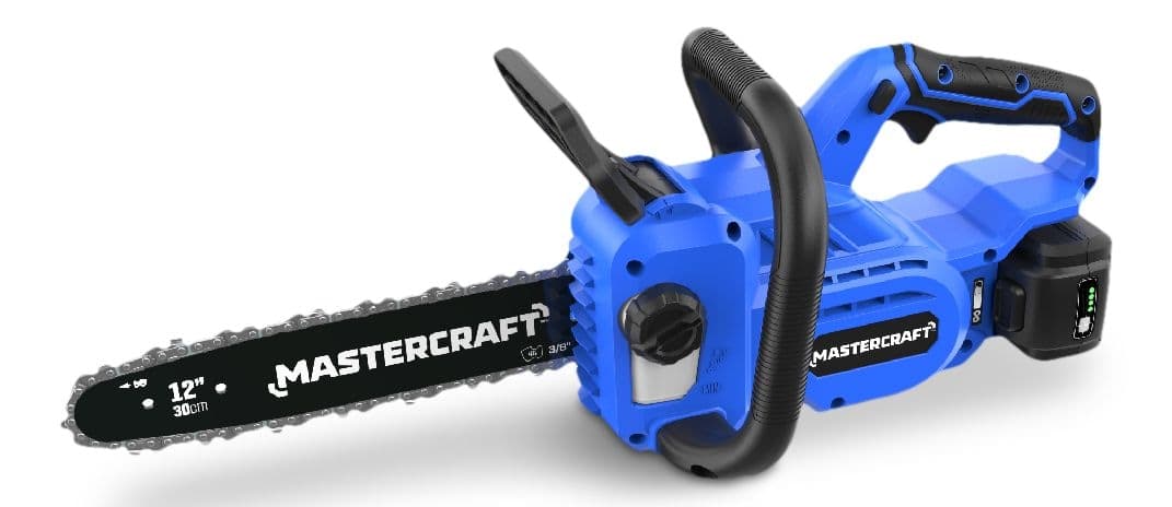 Mastercraft 20V Cordless 12-in Chainsaw with PWR POD 4 Ah Battery and Charger
