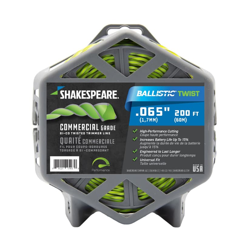 Shakespeare Ballistic Twist Bi-Co Twisted Trimmer Line, 0.065-in. x 200-ft