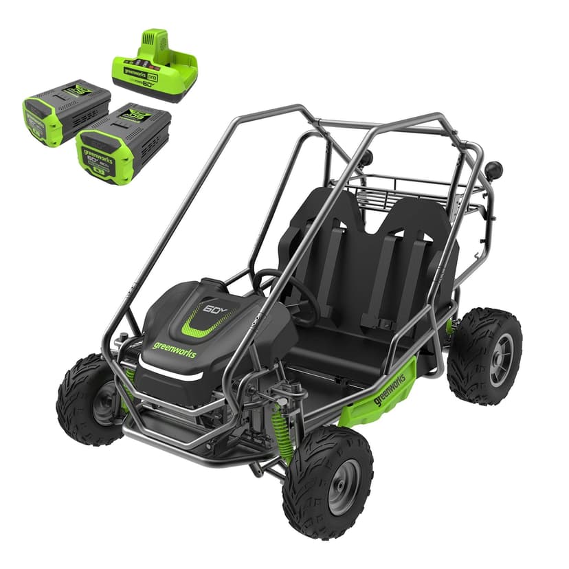 Greenworks 60V All-Terrain 2-Seat GoKart with 2 x 8.0Ah Batteries