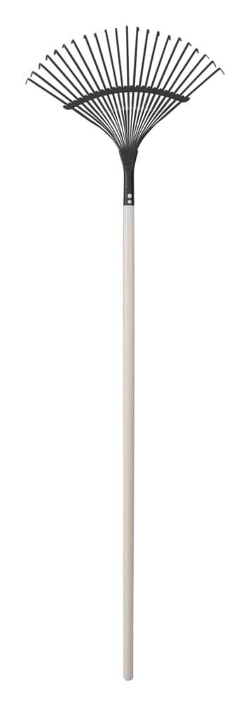 Garden Club 16-in Wide Metal 22-Tine Leaf Rake, 48-in Hardwood Shaft
