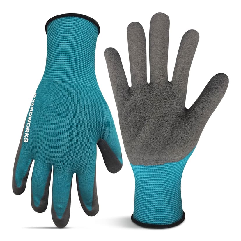 Yardworks Latex Coated Gripper Women's Gardening Gloves, Small/Medium, Assorted Colours, 3-pk