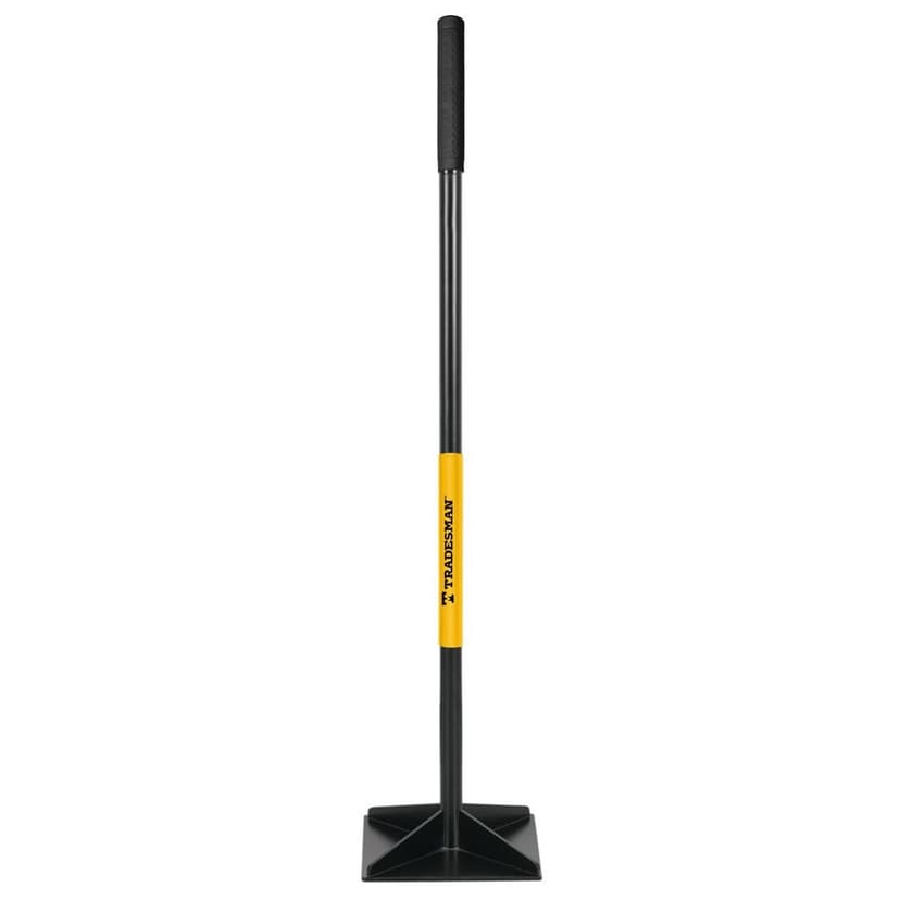 Tradesman Steel Leveling Garden Tamper with Rubber Grip, 10-in x 10-in