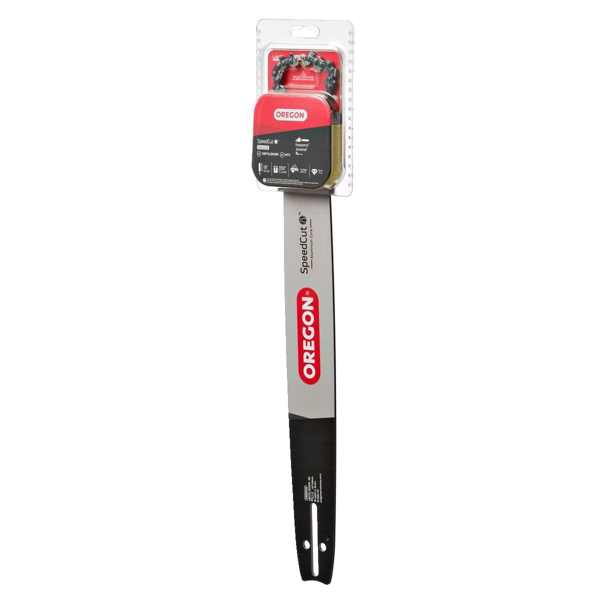 Oregon SpeedCut Chainsaw Guide Bar & M72 Chain, Fits Various Brands & Models, 18-in