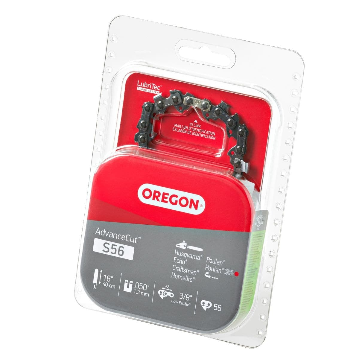 Oregon S56 AdvanceCut™ Replacement Chainsaw Chain, Fits Various Brands and Models, 16-in