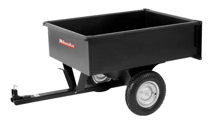 Milwaukee Precision Universal Fit Dump Cart with Pneumatic Tires, 10 cu ft, 750-lb