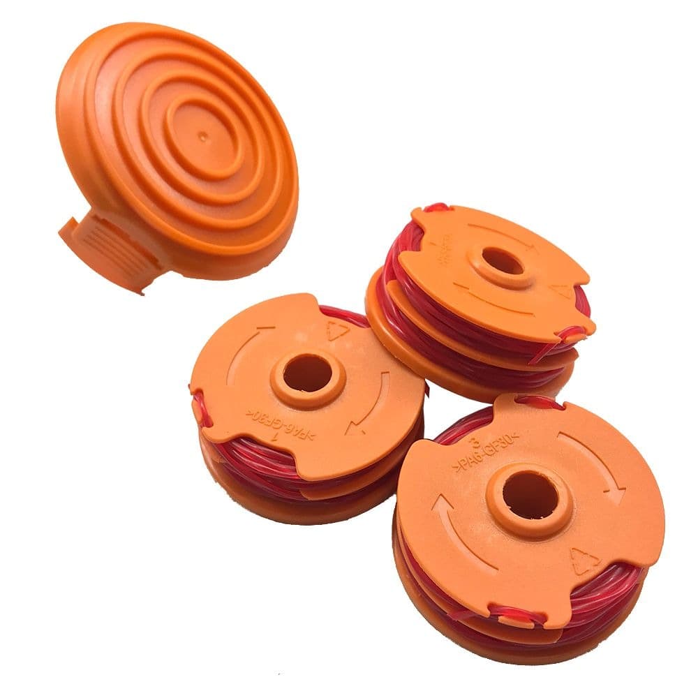 WORX WA0208 Dual Spool & Cap for AC Trimmers, 16-ft, 3-pk