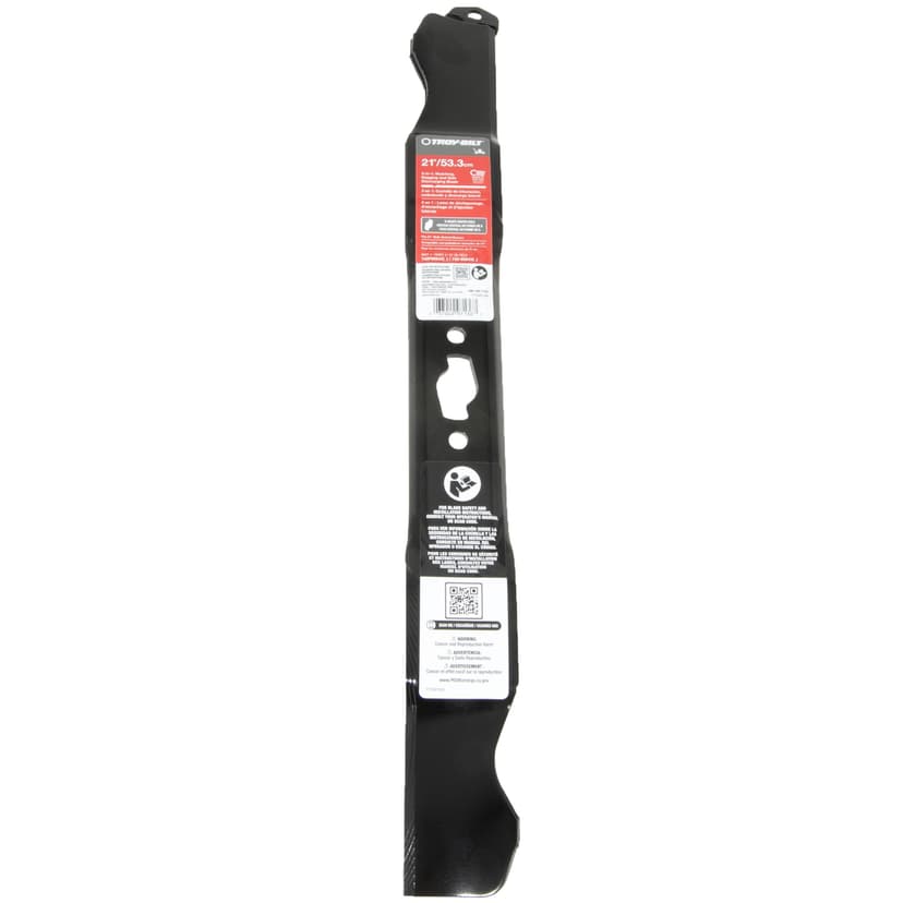 Troy-Bilt Patented 3-in-1 Mower Blade with S-Shaped Centre Hole, Black, 21-in