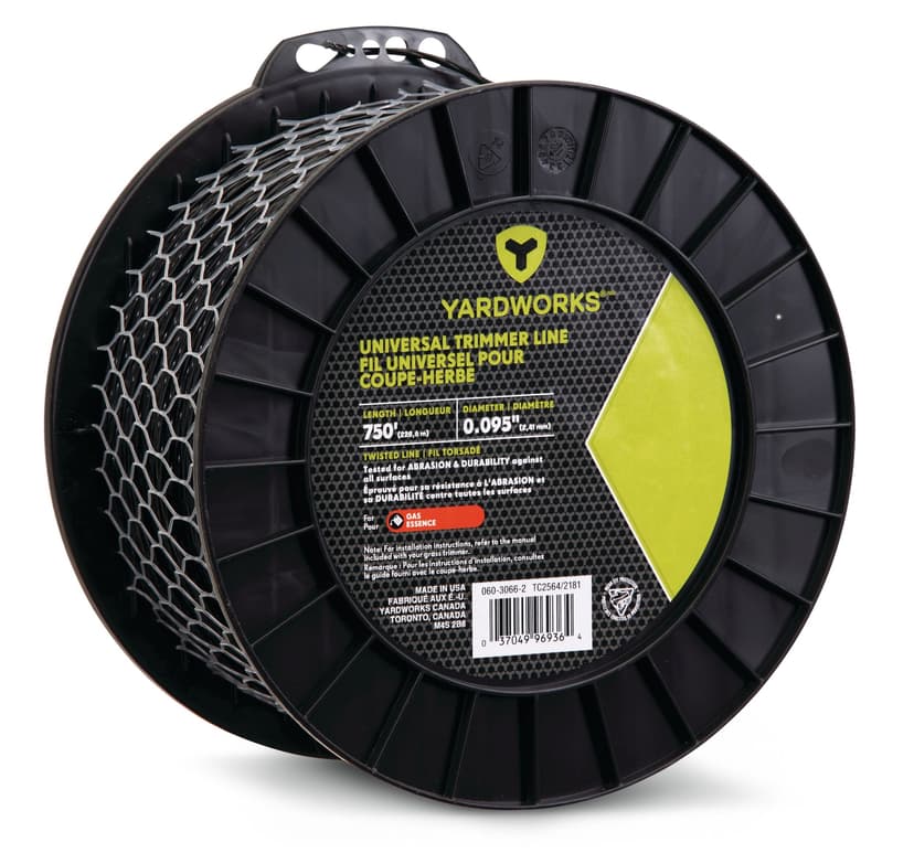 Yardworks Universal Spiral Trimmer Line, 0.095-in x 750-ft