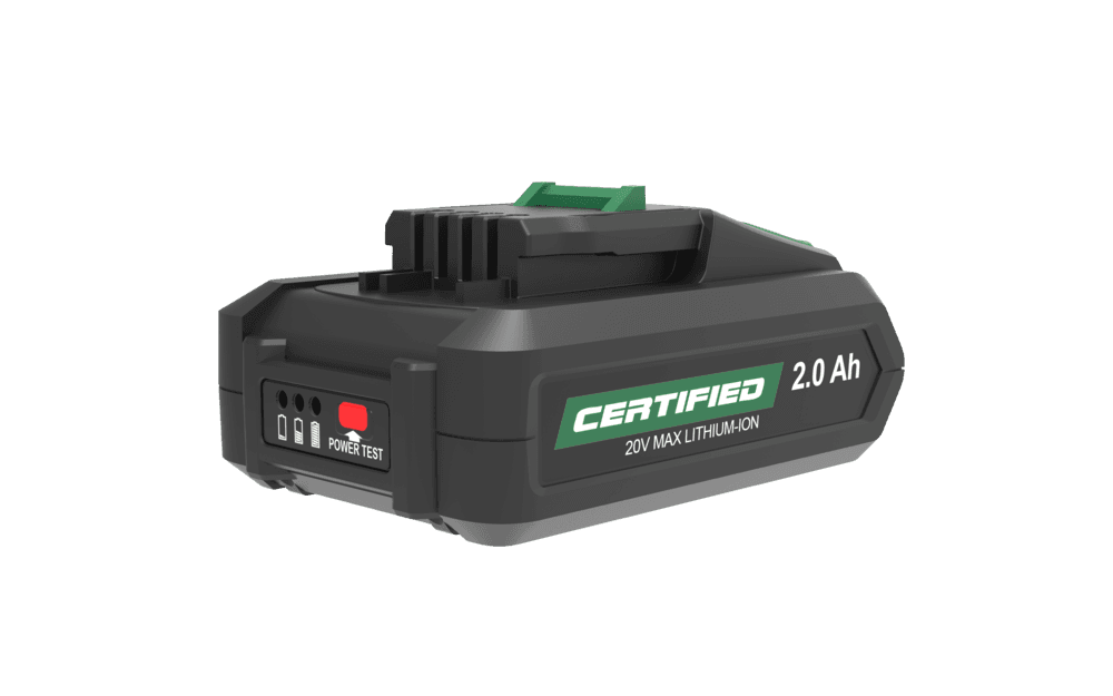 Certified 20V Max Lithium-ion 2Ah Replacement Battery with Battery Level Indicator