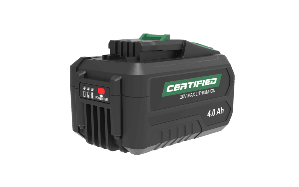 Certified 20V Max Lithium-ion 4Ah Replacement Battery with Battery Level Indicator