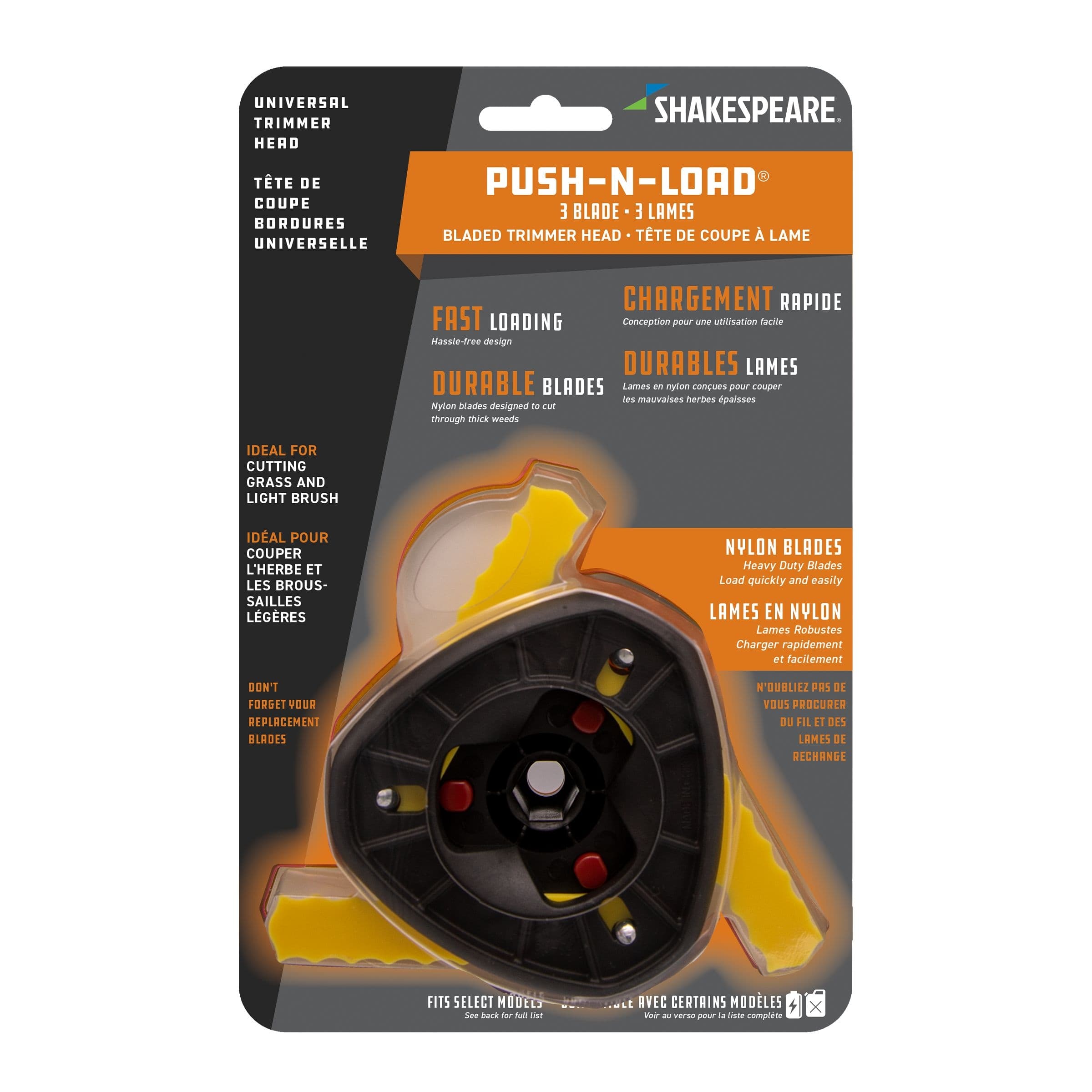 Shakespeare 3 Blade Grass Weed Push-N-Load String Trimmer Head