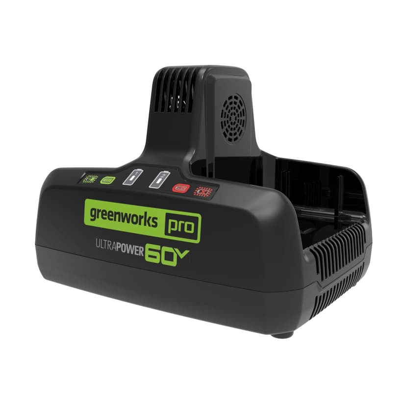 Greenworks 10A Dual-Port 60V Battery Charger with LED Indicator