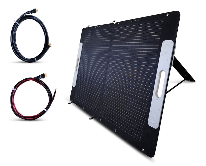 Noma Crystalline Folding Solar Panel with Stand, 100W