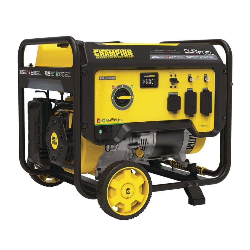Champion 6500/8125 Watt Dual Fuel Portable Generator, RV Ready