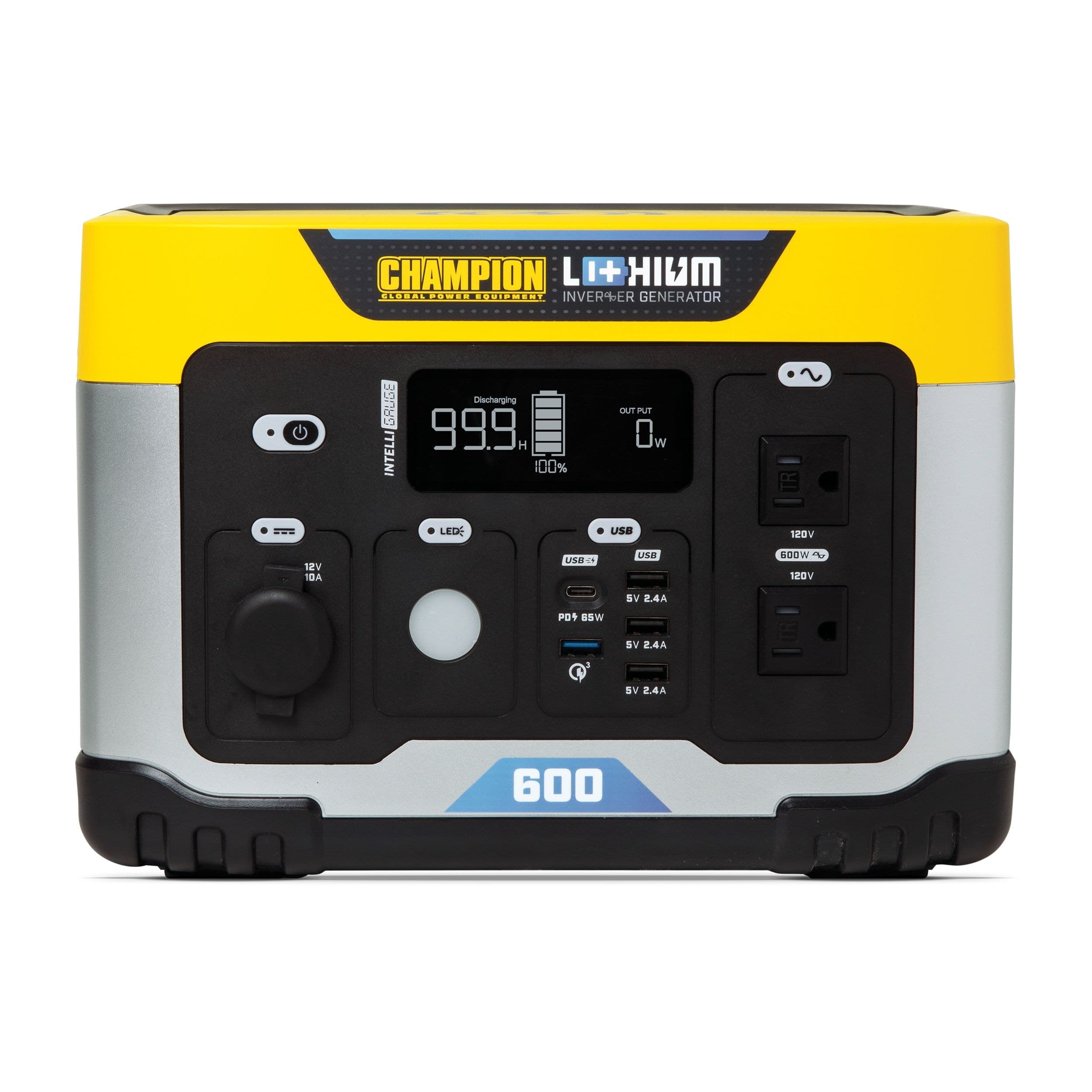 Champion 579-Wh Lithium-ion Portable Power Station/Solar Generator/Backup Battery for Camping