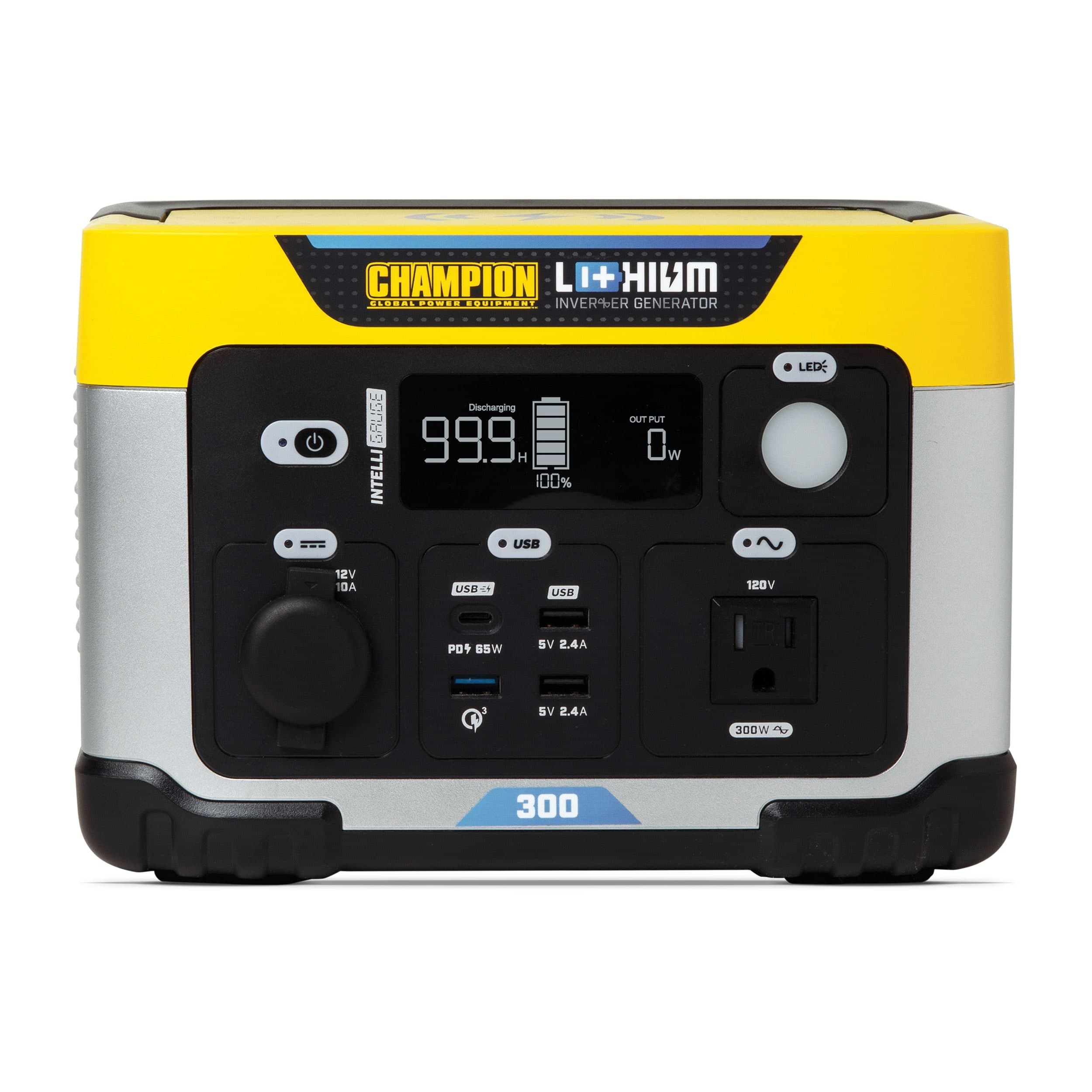 Champion 285-Wh Lithium-ion Portable Power Station/Solar Generator/Backup Battery for Camping