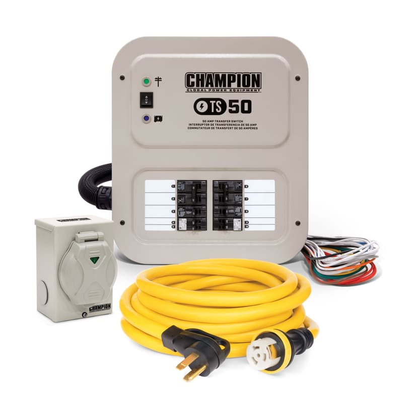 Champion Power-Rated Manual Transfer Switch, 50A