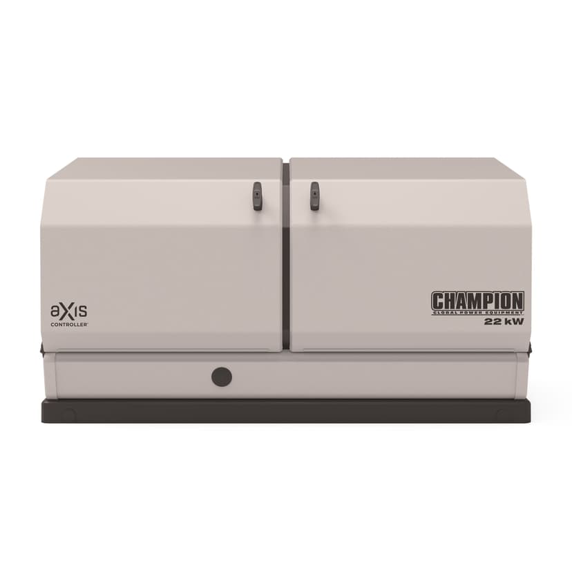 Champion 22,000-Watt Dual Fuel (Liquid Propane/Natural Gas) Whole House Home Standby Generator and 200-Amp Automatic Transfer Switch