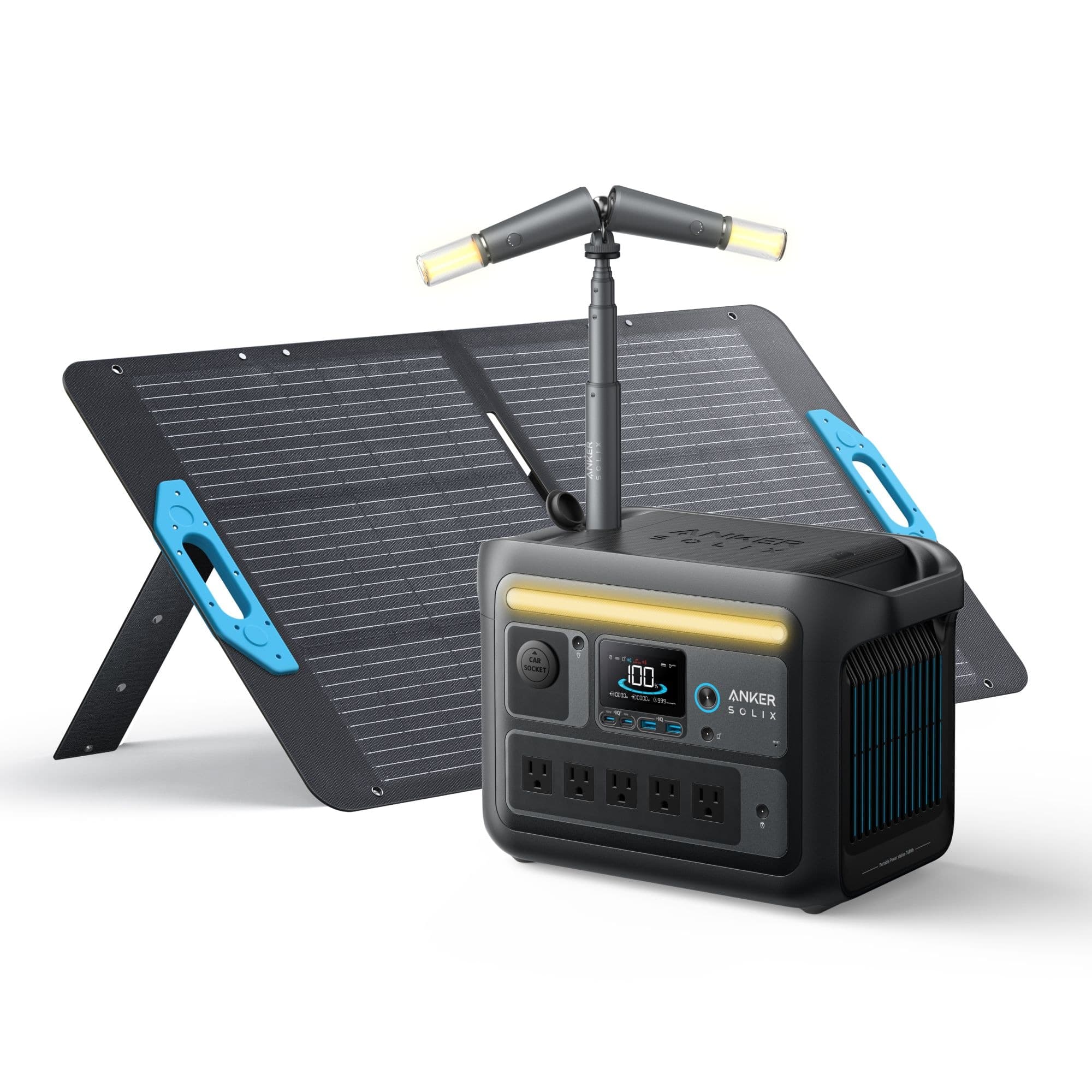 Anker SOLIX C800X 1200W/768Wh Portable Power Station with 3-Mode Camping Lights and LFP Battery