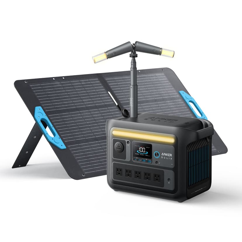 Anker SOLIX C800X 1200W/768Wh Portable Power Station with 3-Mode Camping Lights and LFP Battery
