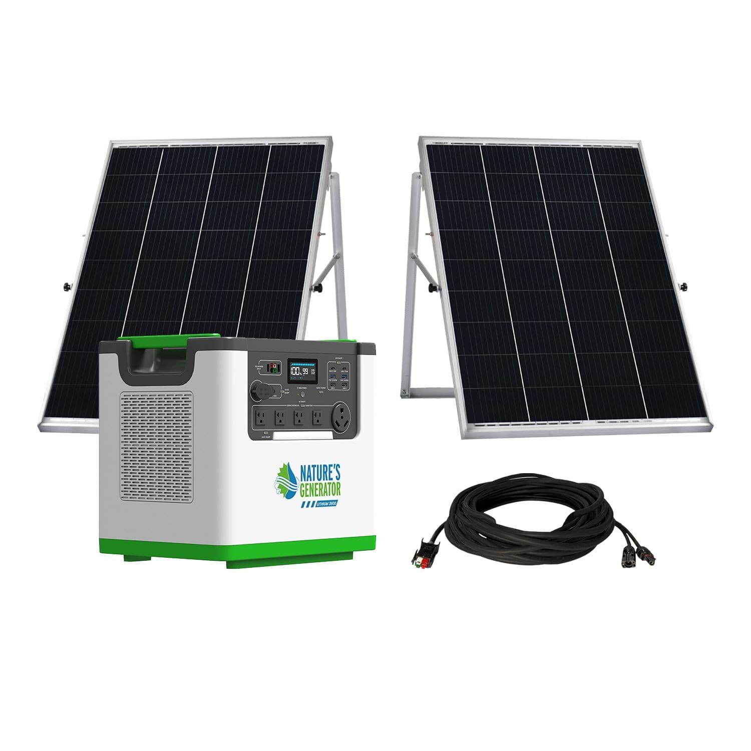 Nature's Generator 3600W Running/7200W Peak and Panel Package