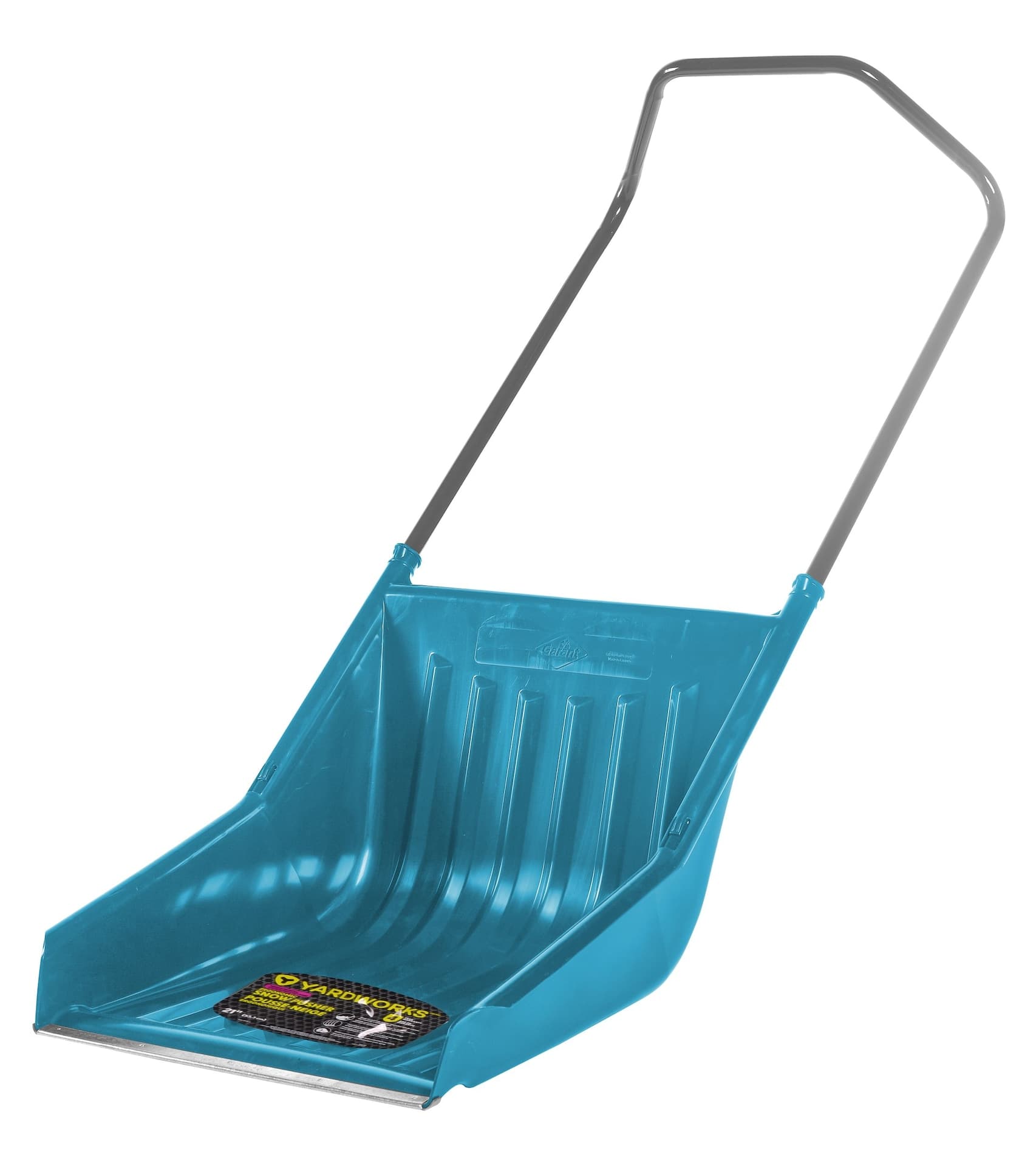 Yardworks HD Snow Shovel, Sleigh with Steel Wear Strip, 24-in