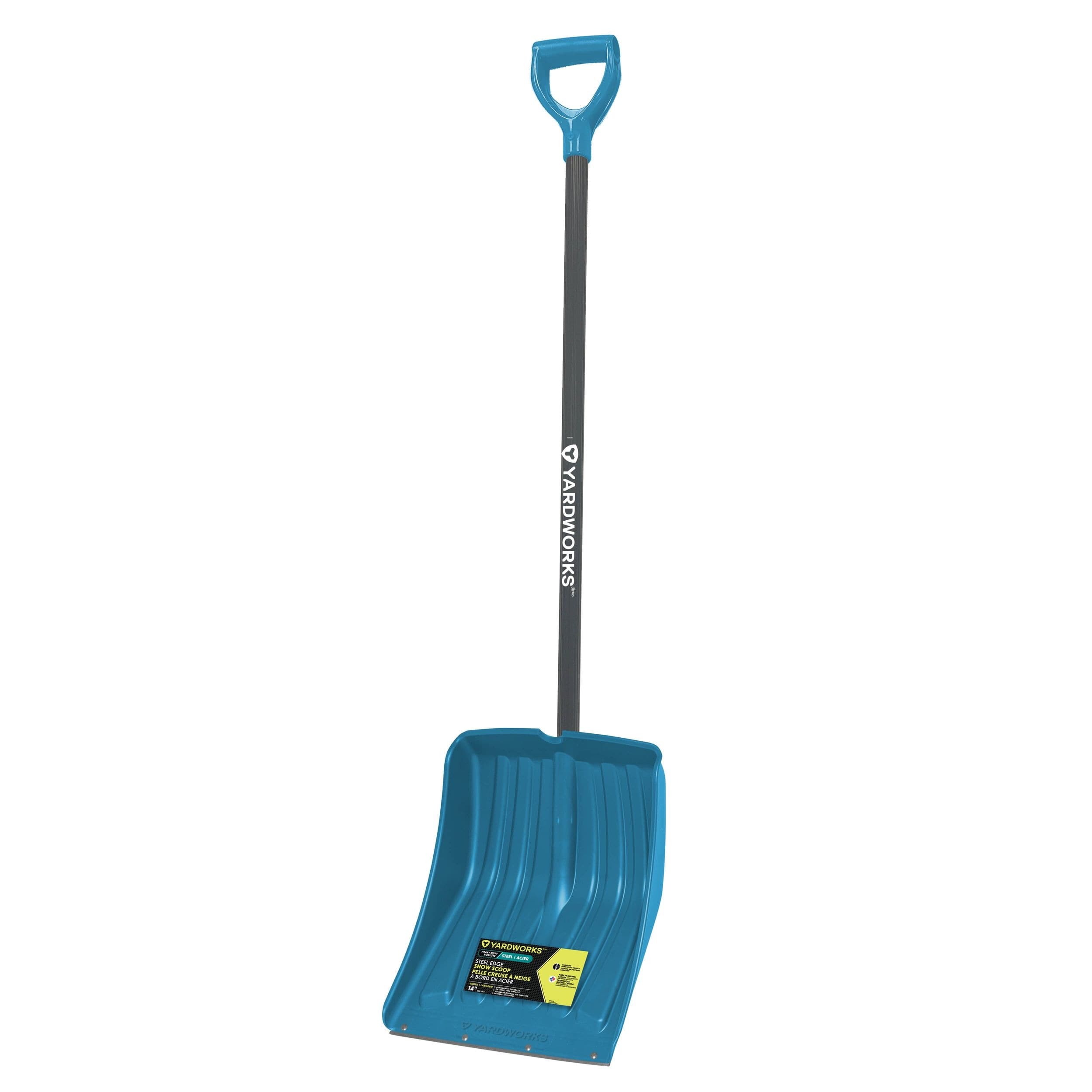 Yardworks HD Snow Shovel, Scoop with Steel Wear Strip 14-in